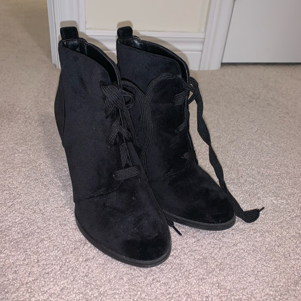 Call it Spring lace up booties